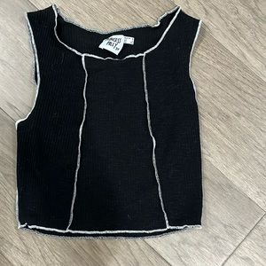 PRINCESS POLLY ribbed tank black size 4